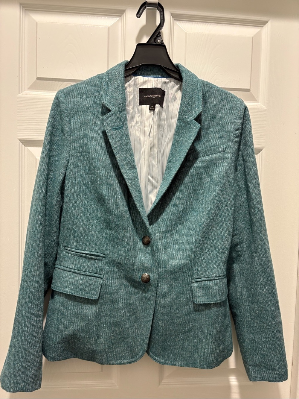 Banana Republic Teal Wool-Blend Blazer